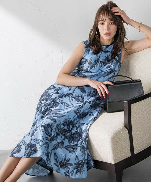 Viaggio Blu / ビアッジョブルー ロング・マキシ丈ワンピース | 【WEB限定カラーあり】リネンライクフラワーワンピース | 詳細20
