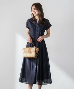 Viaggio Blu / ビアッジョブルー ロング・マキシ丈ワンピース | ラッセルレースチェックワンピース