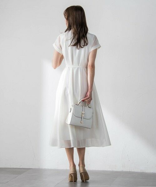 Viaggio Blu / ビアッジョブルー ロング・マキシ丈ワンピース | ラッセルレースチェックワンピース | 詳細5