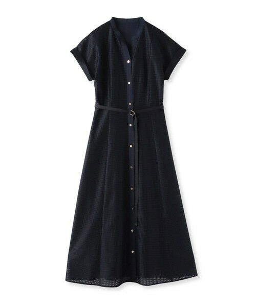 Viaggio Blu / ビアッジョブルー ロング・マキシ丈ワンピース | ラッセルレースチェックワンピース | 詳細16