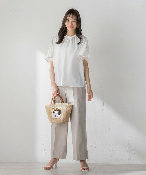 Viaggio Blu / ビアッジョブルー その他小物 | 【VIOLAd'ORO】キャット刺繍かごバック | 詳細1