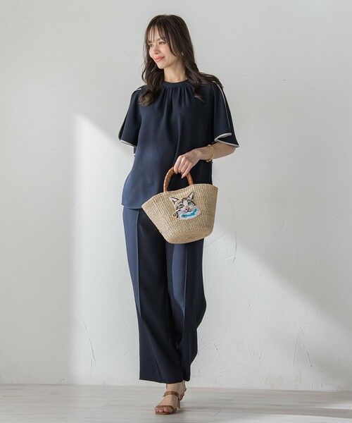 Viaggio Blu / ビアッジョブルー その他小物 | 【VIOLAd'ORO】キャット刺繍かごバック | 詳細6