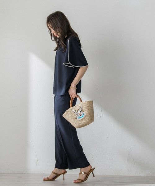 Viaggio Blu / ビアッジョブルー その他小物 | 【VIOLAd'ORO】キャット刺繍かごバック | 詳細7