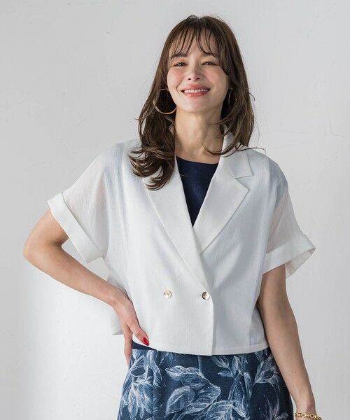 Viaggio Blu / ビアッジョブルー テーラードジャケット | シアーショートジャケット | 詳細1