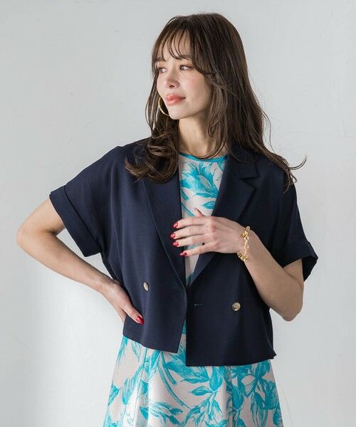 Viaggio Blu / ビアッジョブルー テーラードジャケット | シアーショートジャケット | 詳細7