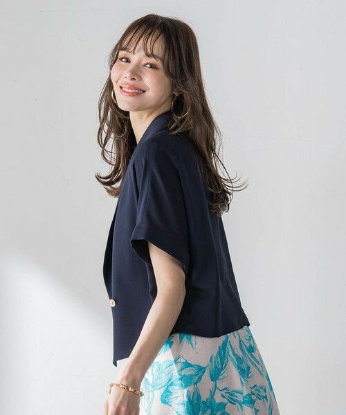 Viaggio Blu / ビアッジョブルー テーラードジャケット | シアーショートジャケット | 詳細8