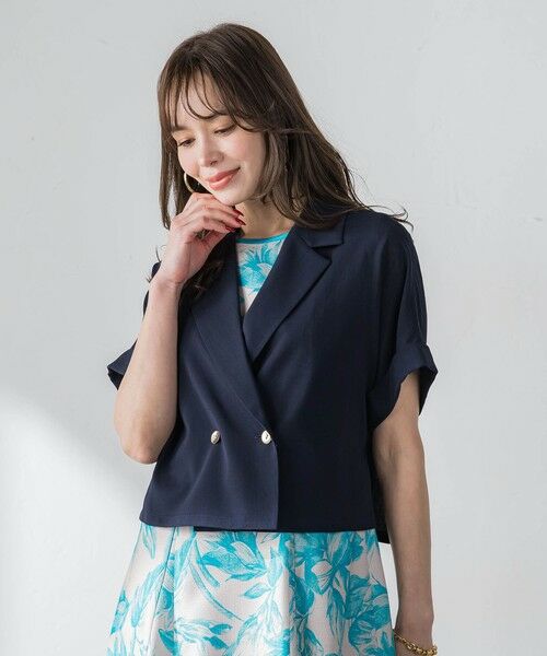 Viaggio Blu / ビアッジョブルー テーラードジャケット | シアーショートジャケット | 詳細10