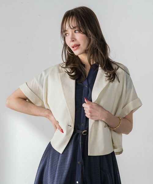 Viaggio Blu / ビアッジョブルー テーラードジャケット | シアーショートジャケット | 詳細24