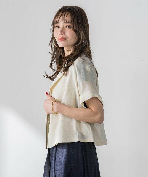 Viaggio Blu / ビアッジョブルー テーラードジャケット | シアーショートジャケット | 詳細25