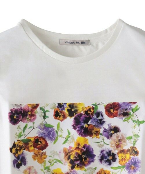 Viaggio Blu / ビアッジョブルー カットソー | 【KEITA KAWASAKI × Viaggio Bluコラボ】袖チュールプリントTシャツ | 詳細12