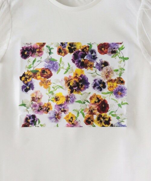 Viaggio Blu / ビアッジョブルー カットソー | 【KEITA KAWASAKI × Viaggio Bluコラボ】袖チュールプリントTシャツ | 詳細14