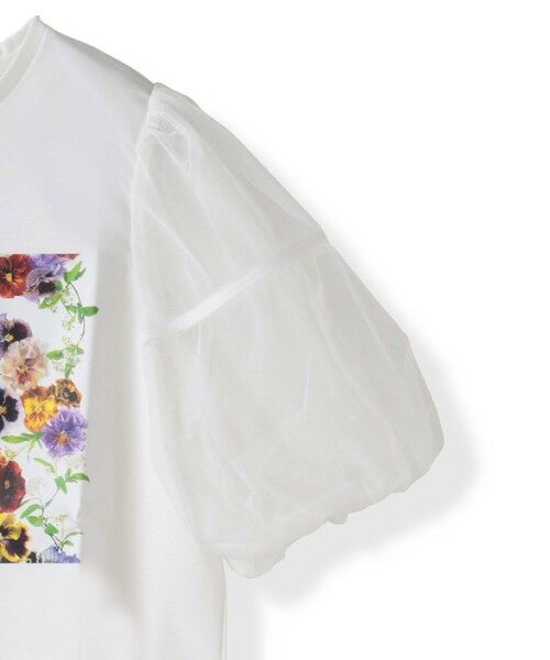 Viaggio Blu / ビアッジョブルー カットソー | 【KEITA KAWASAKI × Viaggio Bluコラボ】袖チュールプリントTシャツ | 詳細15