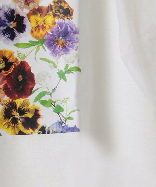 Viaggio Blu / ビアッジョブルー カットソー | 【KEITA KAWASAKI × Viaggio Bluコラボ】袖チュールプリントTシャツ | 詳細17