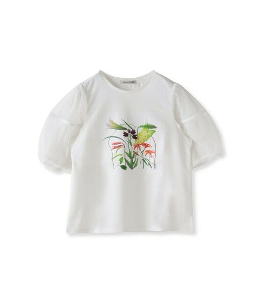 Viaggio Blu / ビアッジョブルー カットソー | 【KEITA KAWASAKI × Viaggio Bluコラボ】袖チュールプリントTシャツ | 詳細28