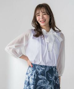 Viaggio Blu / ビアッジョブルー カットソー | サイドリボンカットソー