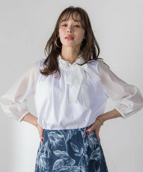 Viaggio Blu / ビアッジョブルー カットソー | サイドリボンカットソー | 詳細1