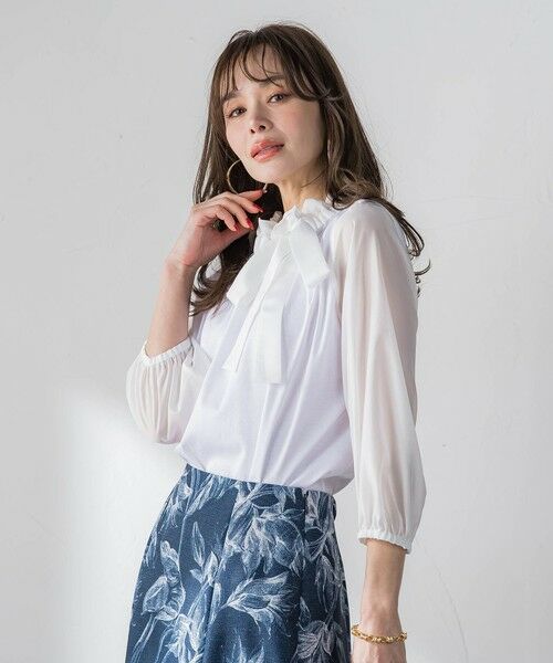 Viaggio Blu / ビアッジョブルー カットソー | サイドリボンカットソー | 詳細2