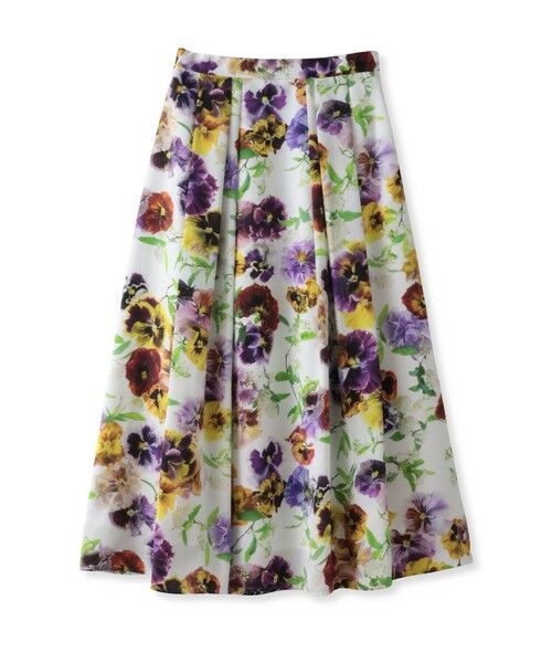 Viaggio Blu / ビアッジョブルー ミニ・ひざ丈スカート | 【KEITA KAWASAKI × Viaggio Bluコラボ】パンジープリントスカート | 詳細15