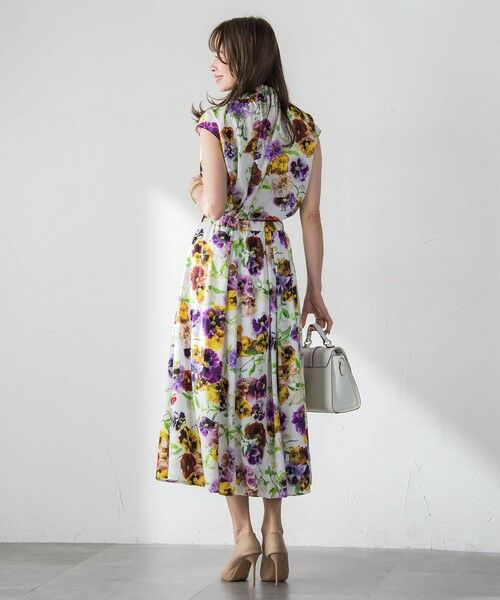 Viaggio Blu / ビアッジョブルー ミニ・ひざ丈スカート | 【KEITA KAWASAKI × Viaggio Bluコラボ】パンジープリントスカート | 詳細6