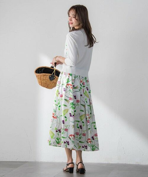 Viaggio Blu / ビアッジョブルー ミニ・ひざ丈スカート | 【KEITA KAWASAKI × Viaggio Bluコラボ】リリープリントスカート | 詳細5