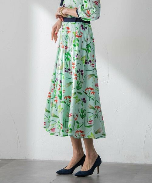 Viaggio Blu / ビアッジョブルー ミニ・ひざ丈スカート | 【KEITA KAWASAKI × Viaggio Bluコラボ】リリープリントスカート | 詳細18