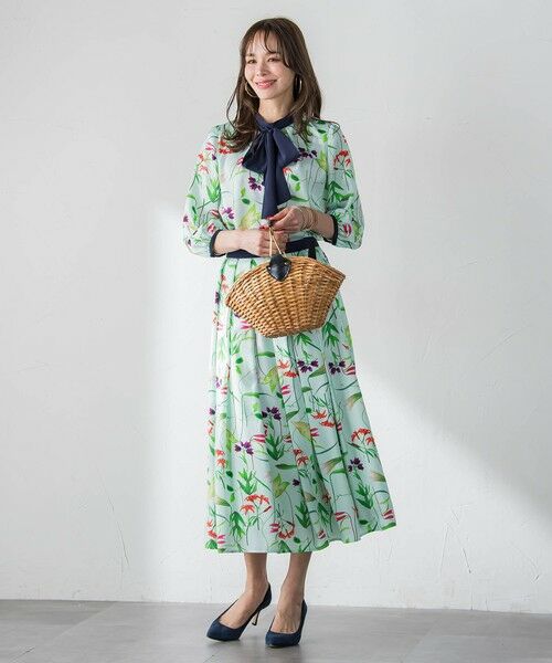 Viaggio Blu / ビアッジョブルー ミニ・ひざ丈スカート | 【KEITA KAWASAKI × Viaggio Bluコラボ】リリープリントスカート | 詳細20