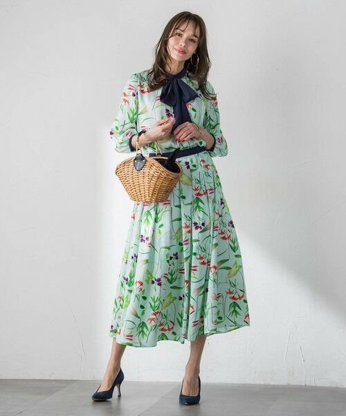 Viaggio Blu / ビアッジョブルー ミニ・ひざ丈スカート | 【KEITA KAWASAKI × Viaggio Bluコラボ】リリープリントスカート | 詳細21