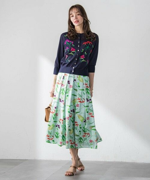 Viaggio Blu / ビアッジョブルー ミニ・ひざ丈スカート | 【KEITA KAWASAKI × Viaggio Bluコラボ】リリープリントスカート | 詳細24