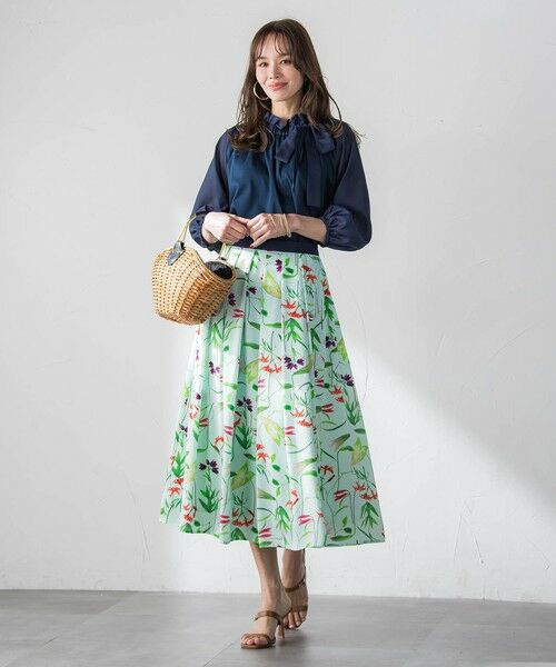 Viaggio Blu / ビアッジョブルー ミニ・ひざ丈スカート | 【KEITA KAWASAKI × Viaggio Bluコラボ】リリープリントスカート | 詳細28