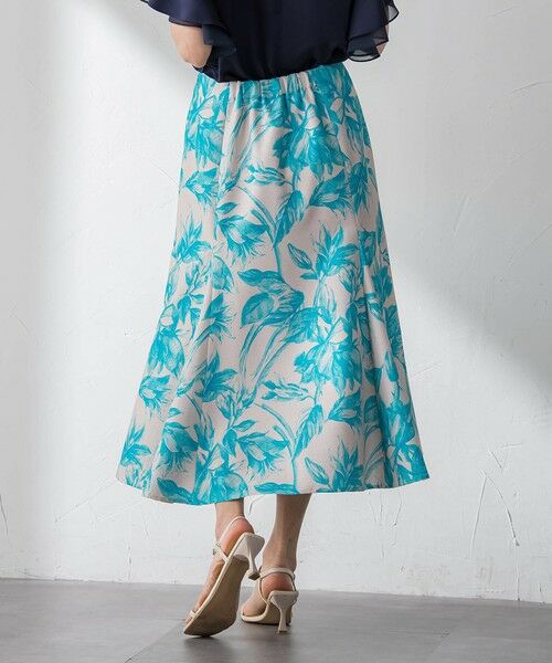 Viaggio Blu / ビアッジョブルー ミニ・ひざ丈スカート | 【WEB限定カラーあり】リネンライクフラワースカート | 詳細12