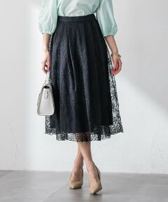 Viaggio Blu / ビアッジョブルー ミニ・ひざ丈スカート | ジプソフィラ刺繍チュールスカート