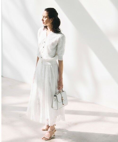 Viaggio Blu / ビアッジョブルー ミニ・ひざ丈スカート | ジプソフィラ刺繍チュールスカート | 詳細3