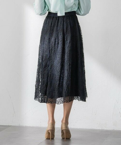 Viaggio Blu / ビアッジョブルー ミニ・ひざ丈スカート | ジプソフィラ刺繍チュールスカート | 詳細13
