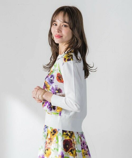 Viaggio Blu / ビアッジョブルー カーディガン・ボレロ | 【KEITA KAWASAKI × Viaggio Bluコラボ】パンジープリントカーディガン | 詳細2