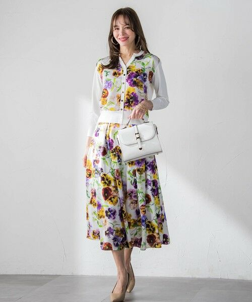 Viaggio Blu / ビアッジョブルー カーディガン・ボレロ | 【KEITA KAWASAKI × Viaggio Bluコラボ】パンジープリントカーディガン | 詳細4