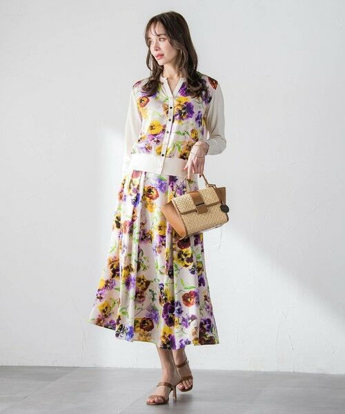 Viaggio Blu / ビアッジョブルー カーディガン・ボレロ | 【KEITA KAWASAKI × Viaggio Bluコラボ】パンジープリントカーディガン | 詳細10