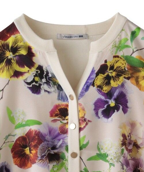 Viaggio Blu / ビアッジョブルー カーディガン・ボレロ | 【KEITA KAWASAKI × Viaggio Bluコラボ】パンジープリントカーディガン | 詳細16