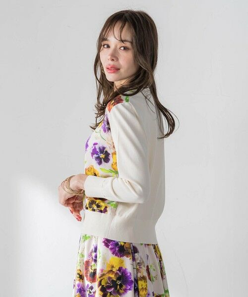 Viaggio Blu / ビアッジョブルー カーディガン・ボレロ | 【KEITA KAWASAKI × Viaggio Bluコラボ】パンジープリントカーディガン | 詳細8