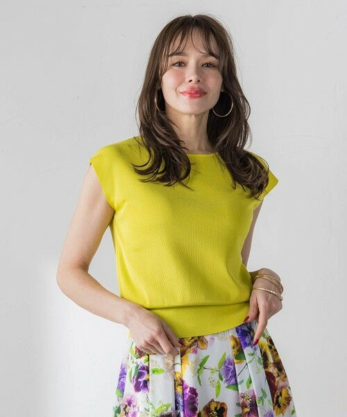 Viaggio Blu / ビアッジョブルー ニット・セーター | LUCINDA前後2wayパールニット（イエロー）