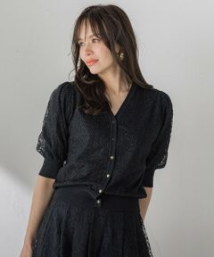 Viaggio Blu / ビアッジョブルー カーディガン・ボレロ | ジプソフィラ刺繍チュールカーディガン