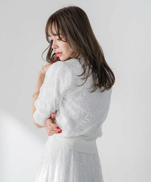 Viaggio Blu / ビアッジョブルー カーディガン・ボレロ | ジプソフィラ刺繍チュールカーディガン | 詳細7