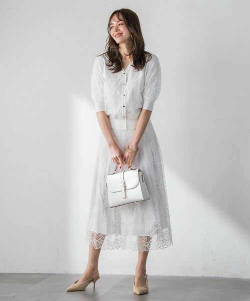 Viaggio Blu / ビアッジョブルー カーディガン・ボレロ | ジプソフィラ刺繍チュールカーディガン | 詳細8