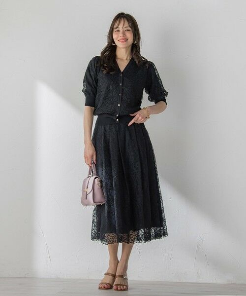 Viaggio Blu / ビアッジョブルー カーディガン・ボレロ | ジプソフィラ刺繍チュールカーディガン | 詳細16