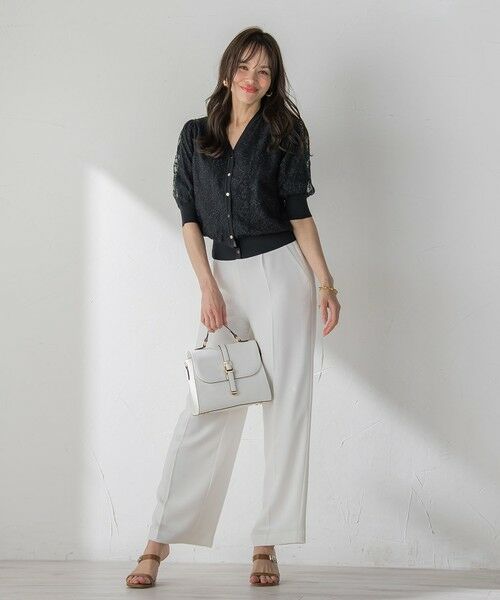 Viaggio Blu / ビアッジョブルー カーディガン・ボレロ | ジプソフィラ刺繍チュールカーディガン | 詳細21