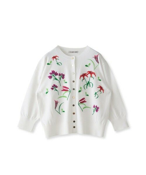Viaggio Blu / ビアッジョブルー カーディガン・ボレロ | 【KEITA KAWASAKI × Viaggio Bluコラボ】リリー刺繍カーディガン | 詳細7
