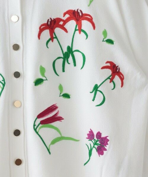 Viaggio Blu / ビアッジョブルー カーディガン・ボレロ | 【KEITA KAWASAKI × Viaggio Bluコラボ】リリー刺繍カーディガン | 詳細8
