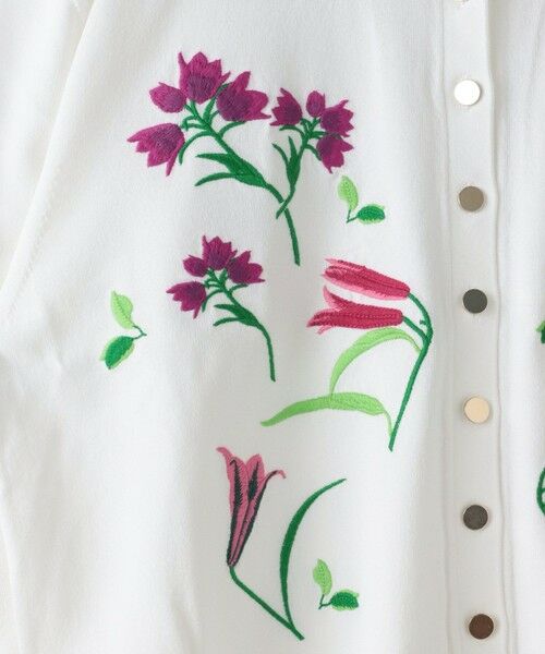 Viaggio Blu / ビアッジョブルー カーディガン・ボレロ | 【KEITA KAWASAKI × Viaggio Bluコラボ】リリー刺繍カーディガン | 詳細9