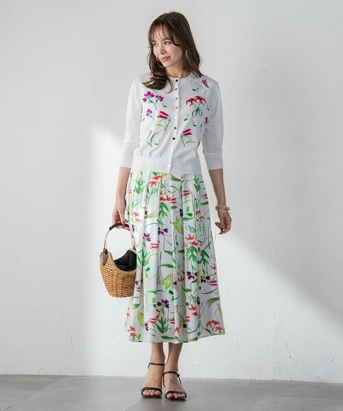 Viaggio Blu / ビアッジョブルー カーディガン・ボレロ | 【KEITA KAWASAKI × Viaggio Bluコラボ】リリー刺繍カーディガン | 詳細3