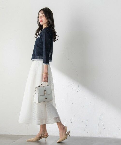 Viaggio Blu / ビアッジョブルー カーディガン・ボレロ | メッシュスパンコールニットカーディガン | 詳細11