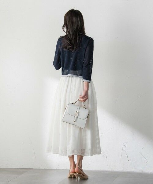 Viaggio Blu / ビアッジョブルー カーディガン・ボレロ | メッシュスパンコールニットカーディガン | 詳細12